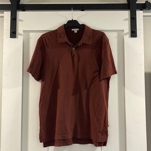 James Perse Sueded Jersey Burgundy Polo